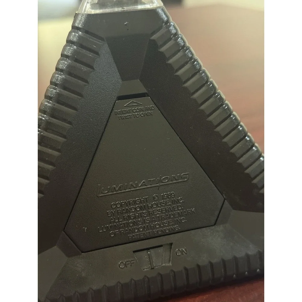 Luminations Pyramid Game Puzzle 1989 Random House Vintage Toy Black Works Read